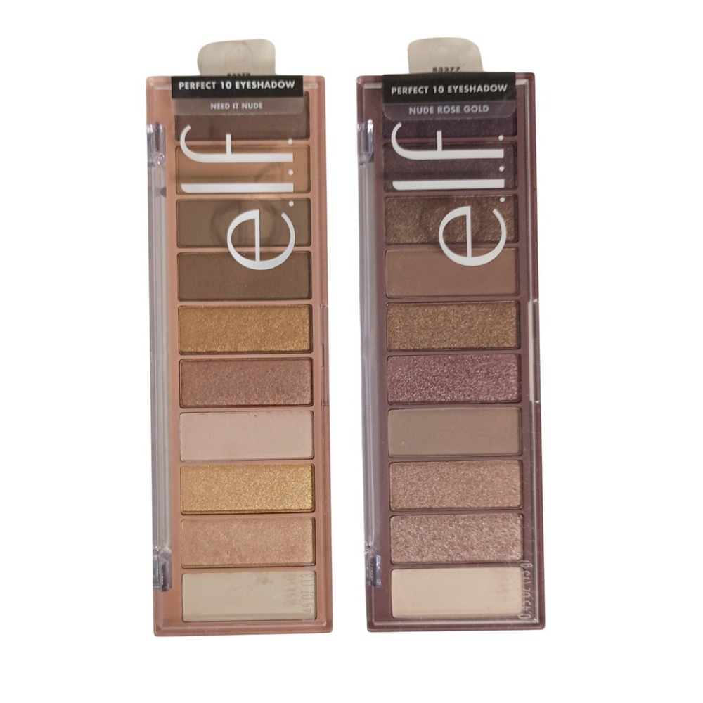 E.L.F. Perfect 10 Eyeshadow Nude Rose Gold 83277 and Need It Nude‎ 83279